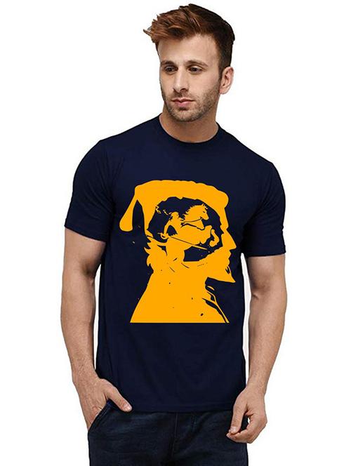 men round neck front printed t-shirt - 20984341 - Very Small Image - 1