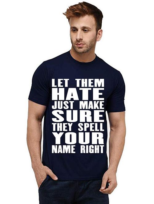 men front print round neck t-shirts - 20984349 - Very Small Image - 1