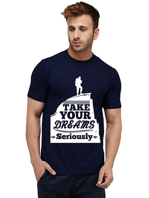 men round neck front print t-shirt - 20984368 - Very Small Image - 1