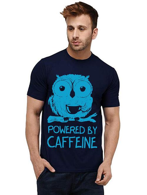 men round neck front print t-shirt - 20984395 - Very Small Image - 1