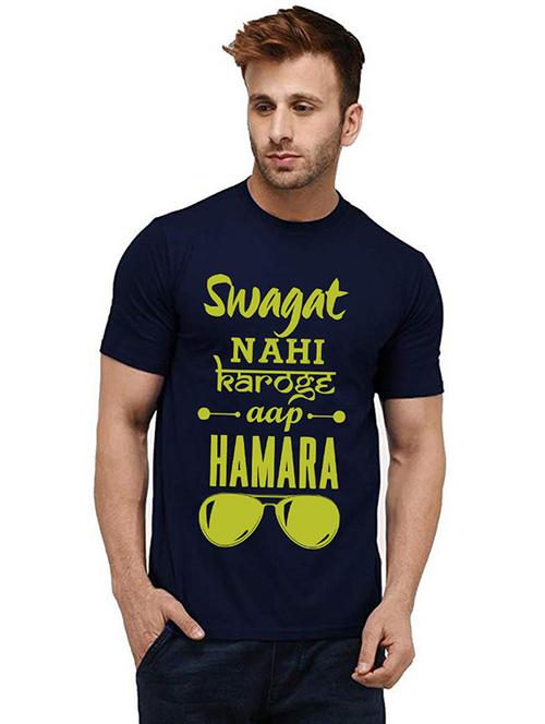 men round neck front print t-shirts - 20984413 - Very Small Image - 1