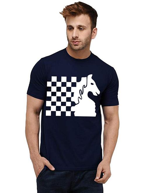 men round neck front print t-shirt - 20984419 - Very Small Image - 1
