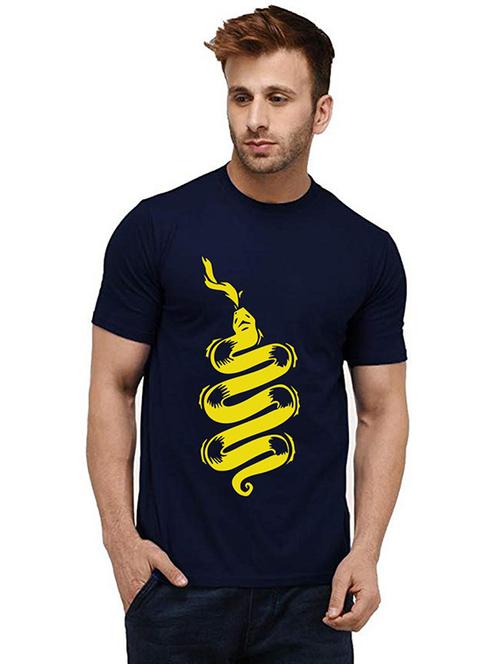 men round neck front print t-shirt - 20984420 - Very Small Image - 1