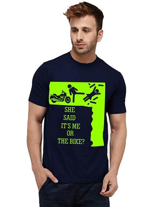 men round neck front print t-shirt - 20984461 - Very Small Image - 1