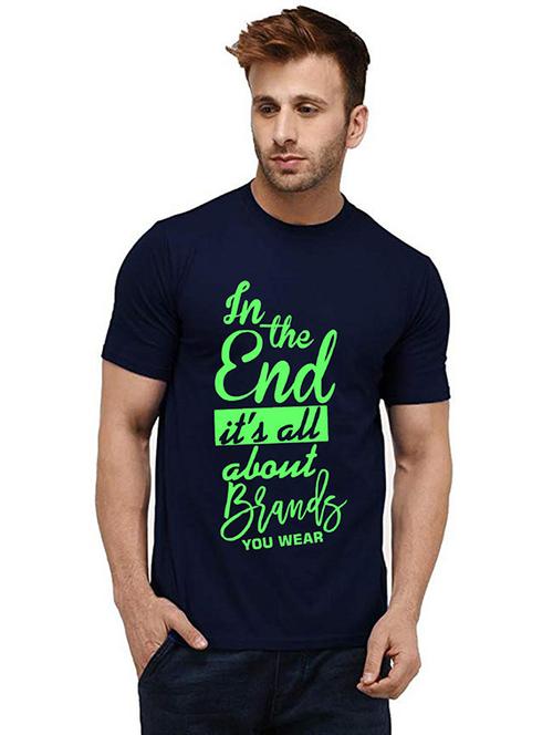 men round neck front print t-shirts - 20984472 - Very Small Image - 1