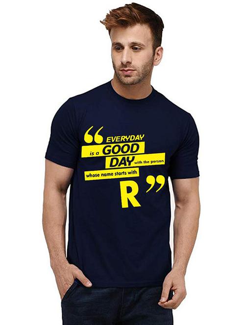 men round neck front print t-shirt - 20984480 - Very Small Image - 1