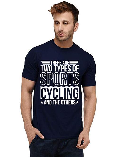 men round neck front print t-shirt - 20984524 - Very Small Image - 1