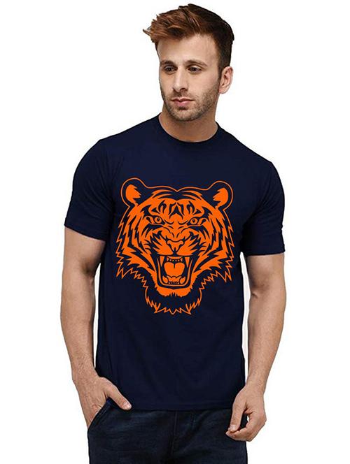 men round neck front print t-shirts - 20984565 - Very Small Image - 1