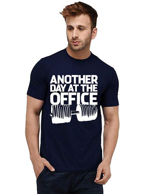 men round neck front print t-shirt - 20984588 - Very Small Image - 1