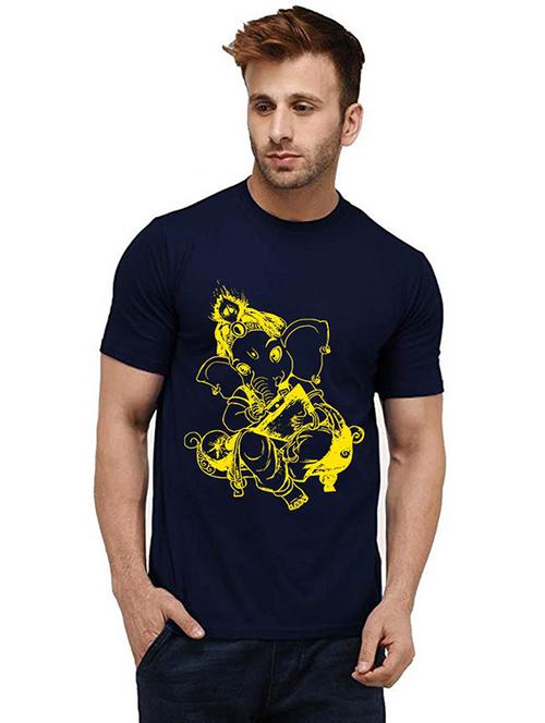 men front print crew neck t-shirt - 20984616 - Very Small Image - 1