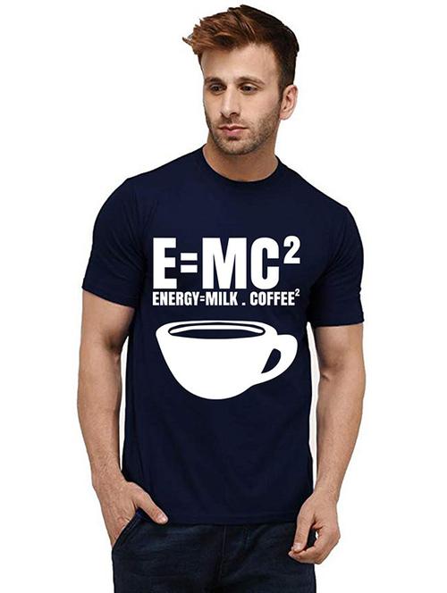 men round neck front print cotton t-shirt - 20984630 - Very Small Image - 1