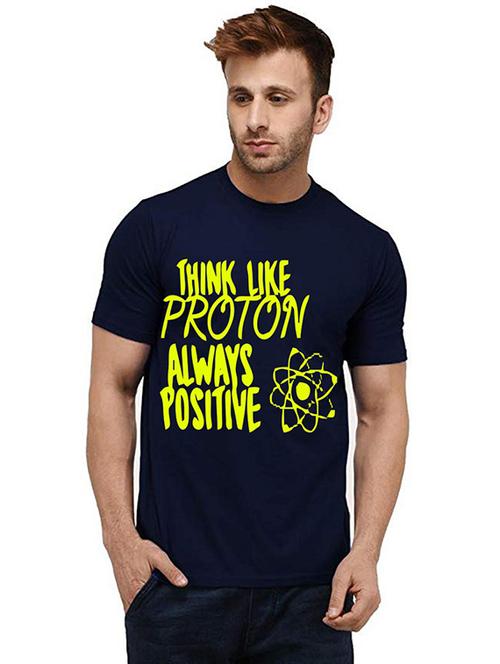 men round neck front print t-shirt - 20984634 - Very Small Image - 1