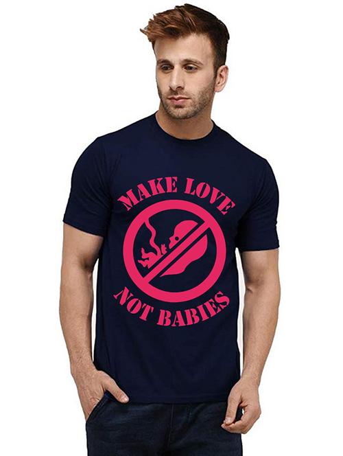 men round neck front print t-shirt - 20984642 - Very Small Image - 1