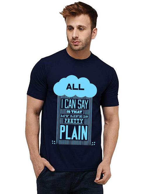 men's round neck front print t-shirt - 20984656 - Very Small Image - 1