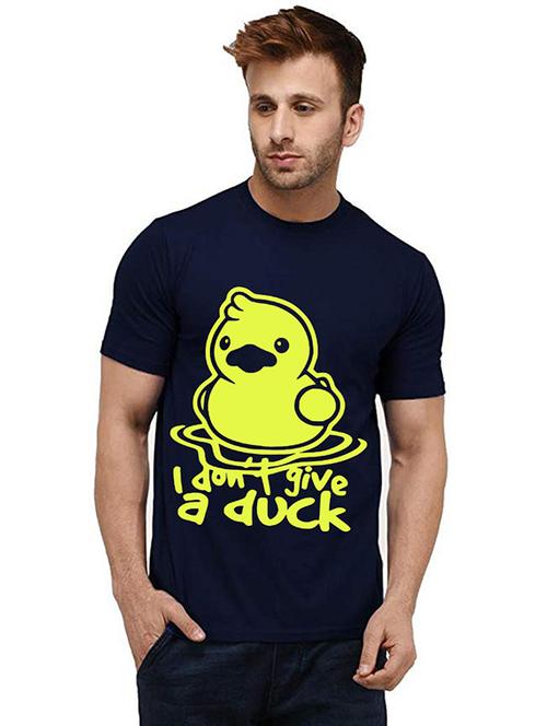 men round neck front print cotton t-shirt - 20984671 - Very Small Image - 1