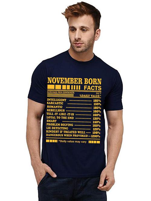 men round neck front print t-shirt - 20984702 - Very Small Image - 1