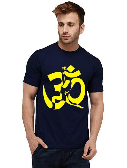 men round neck front print t-shirt - 20984728 - Very Small Image - 1