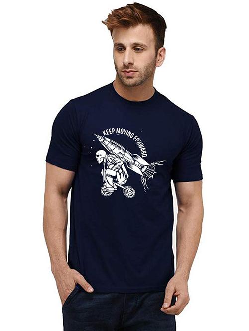 men round neck front print t-shirt - 20984757 - Very Small Image - 1