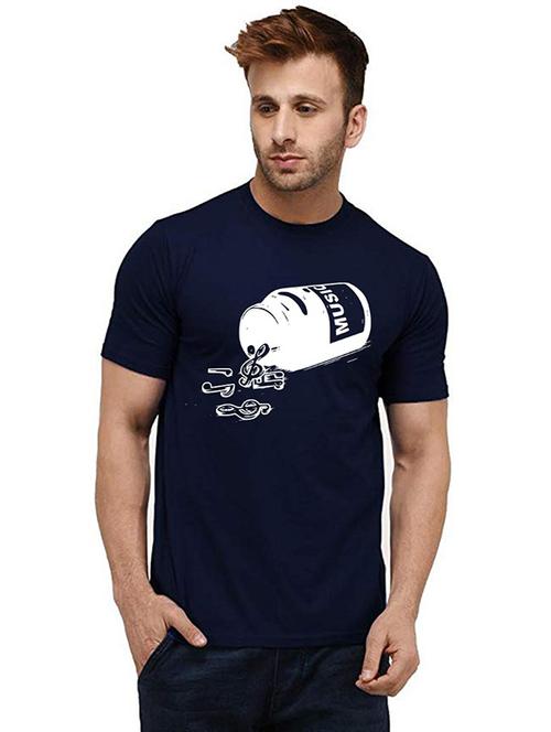 men front print round neck t-shirts - 20984772 - Very Small Image - 1