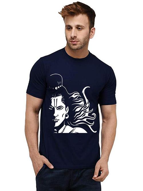 men front print round neck t-shirt - 20984774 - Very Small Image - 1