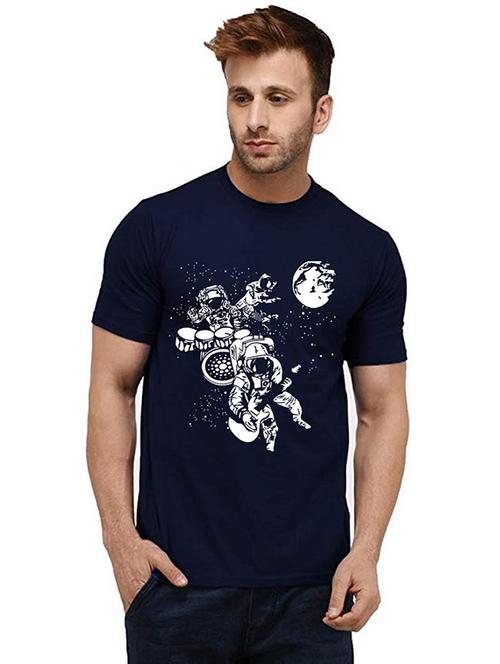 men round neck front print t-shirt - 20984789 - Very Small Image - 1
