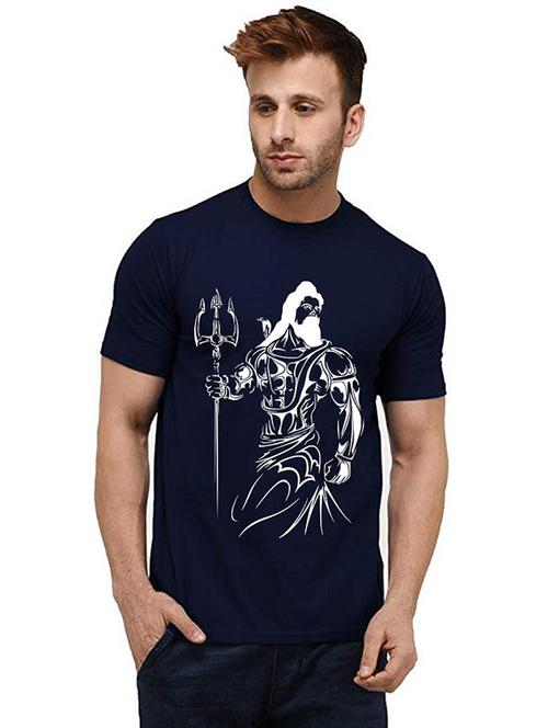 men round neck front print t-shirt - 20984792 - Very Small Image - 1