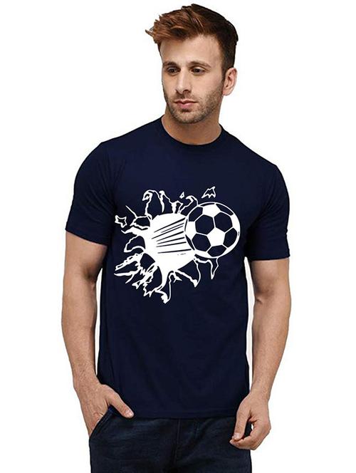men front print round neck t-shirts - 20984811 - Very Small Image - 1