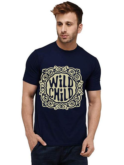 men's round neck front print t-shirt - 20984815 - Very Small Image - 1