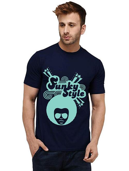 men's round neck front print t-shirt - 20984819 - Very Small Image - 1