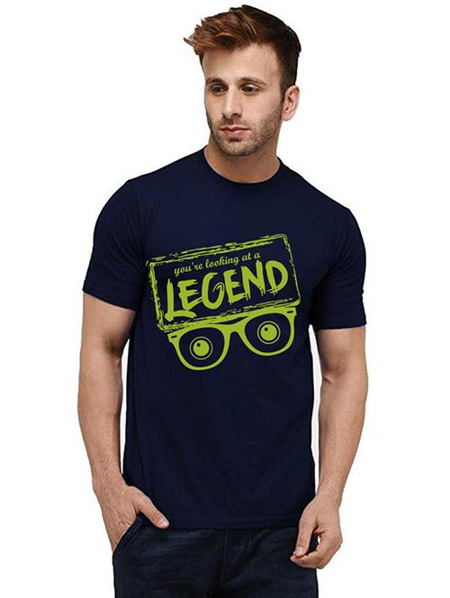 men front print round neck t-shirt - 20984851 - Very Small Image - 1