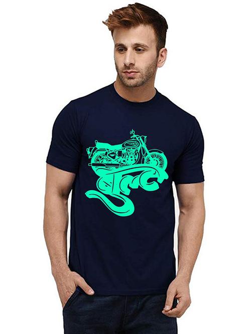 men round neck front print t-shirt - 20984866 - Very Small Image - 1