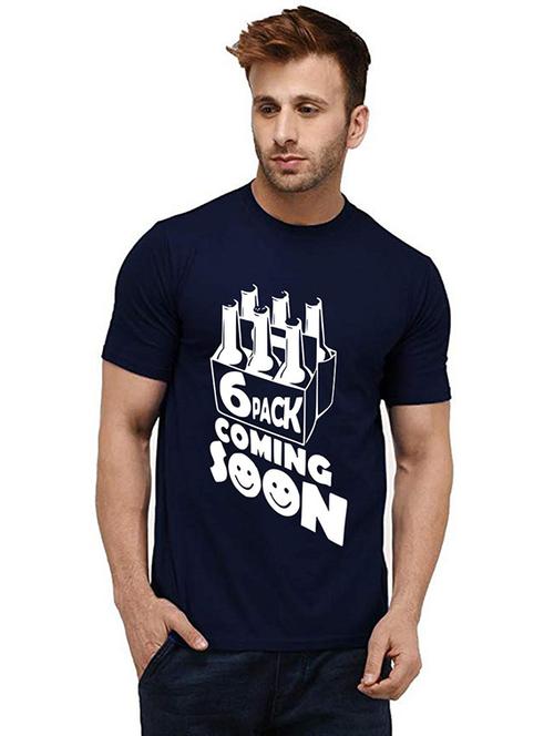 men front print crew neck t-shirt - 20984869 - Very Small Image - 1