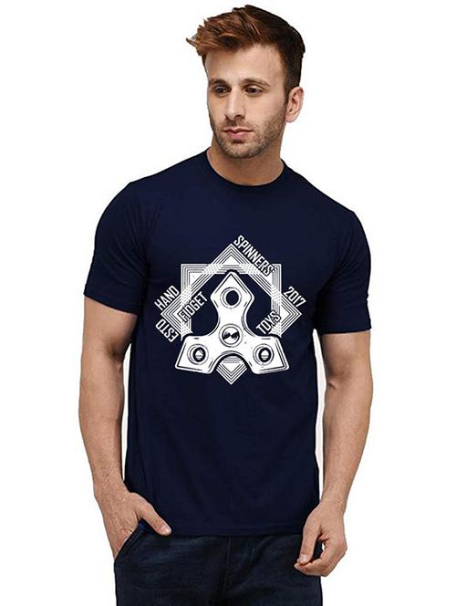 men front print round neck t-shirts - 20984885 - Very Small Image - 1