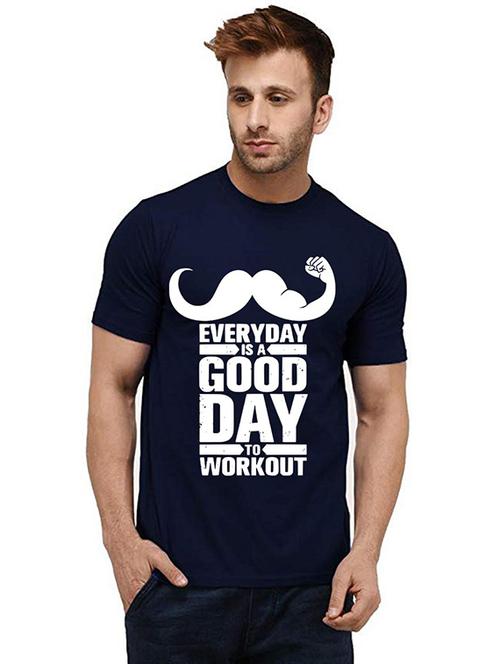 men round neck front print t-shirt - 20984891 - Very Small Image - 1