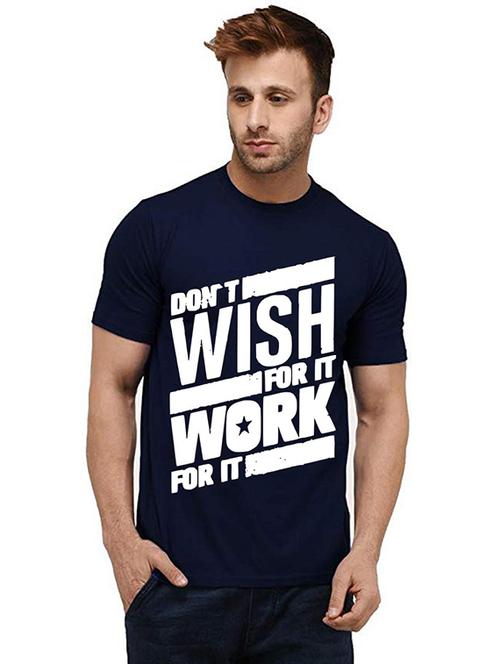 men round neck front print t-shirt - 20984898 - Very Small Image - 1