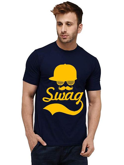 men round neck front print t-shirts - 20984946 - Very Small Image - 1