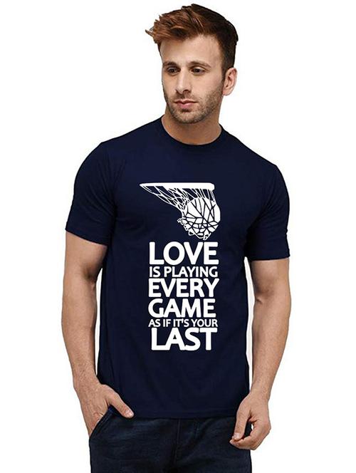 men round neck front print cotton t-shirt - 20984949 - Very Small Image - 1