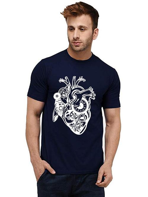 men front print round neck t-shirts - 20984972 - Very Small Image - 1