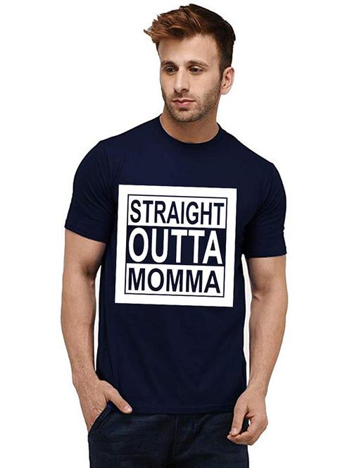 men round neck front print t-shirt - 20985030 - Very Small Image - 1