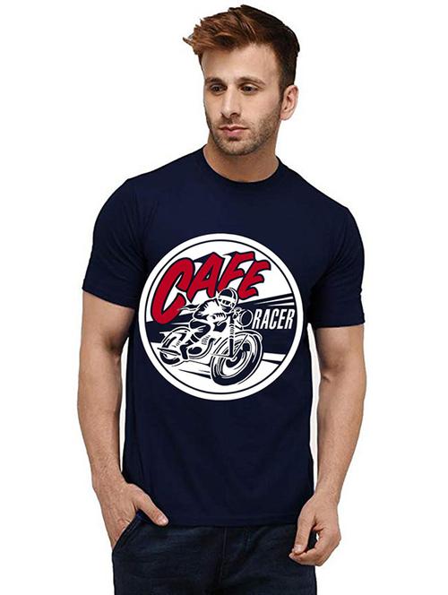 men front print round neck t-shirt - 20985039 - Very Small Image - 1