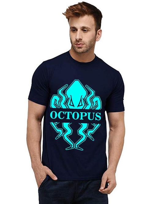 men round neck front print t-shirt - 20985040 - Very Small Image - 1