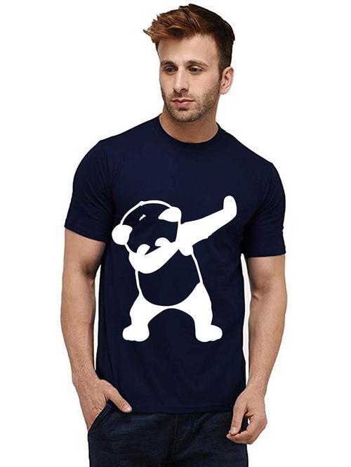 men round neck front print t-shirt - 20985052 - Very Small Image - 1