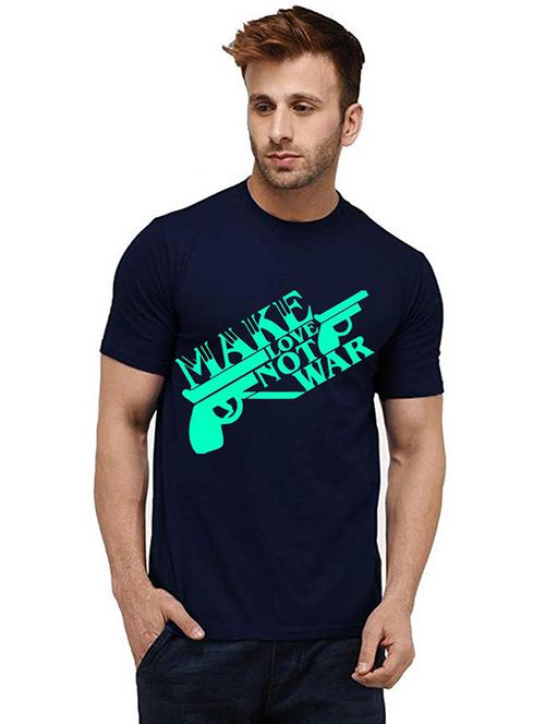 men round neck front print t-shirts - 20985054 - Very Small Image - 1