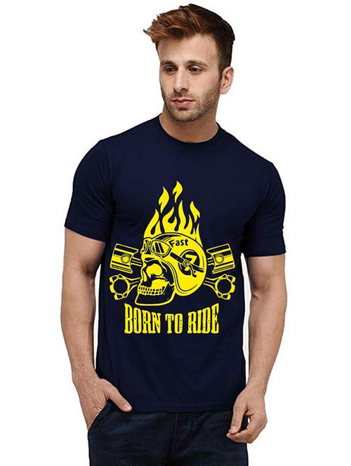 men round neck front print t-shirt - 20985068 - Very Small Image - 1