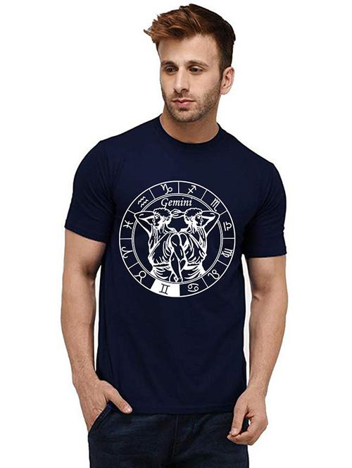 men round neck front print t-shirt - 20985085 - Very Small Image - 1