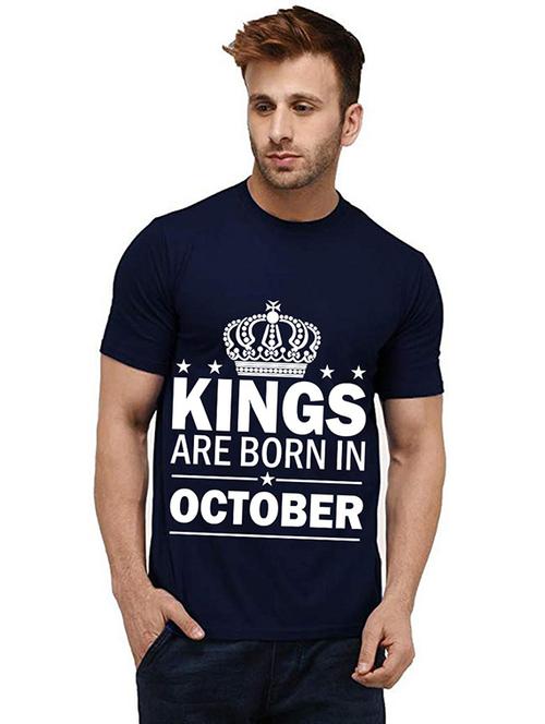 men's round neck front print t-shirt - 20985105 - Very Small Image - 1