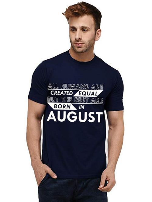 men round neck front print t-shirt - 20985128 - Very Small Image - 1