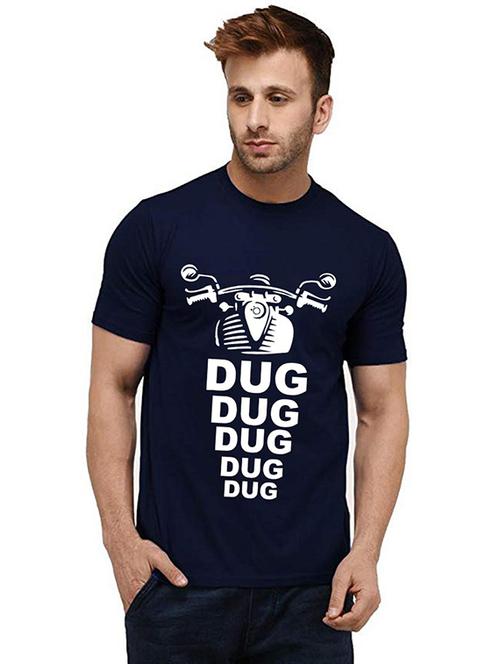 men front print round neck t-shirt - 20985131 - Very Small Image - 1