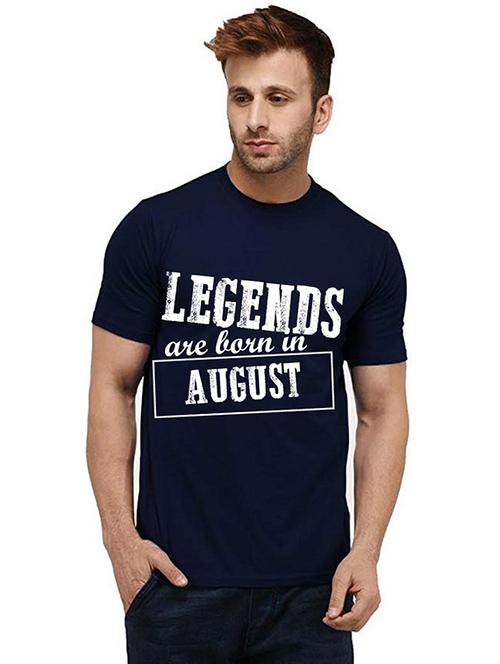 men round neck front print t-shirt - 20985142 - Very Small Image - 1