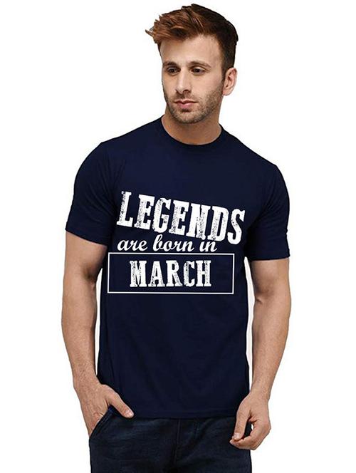 men round neck front print t-shirt - 20985144 - Very Small Image - 1